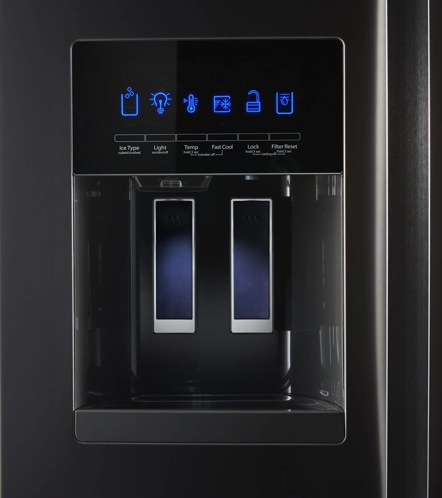 Whirlpool WRF555SDHV 36-Inch Wide French Door Refrigerator In Fingerprint-Resistant Black Stainless Steel - 25 Cu. Ft.