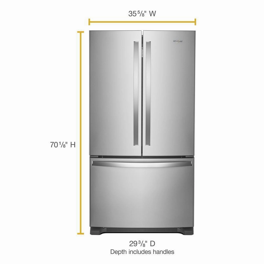 Whirlpool WRFC2036RZ Whirlpool? Counter-Depth French Door Bottom Mount Refrigerator