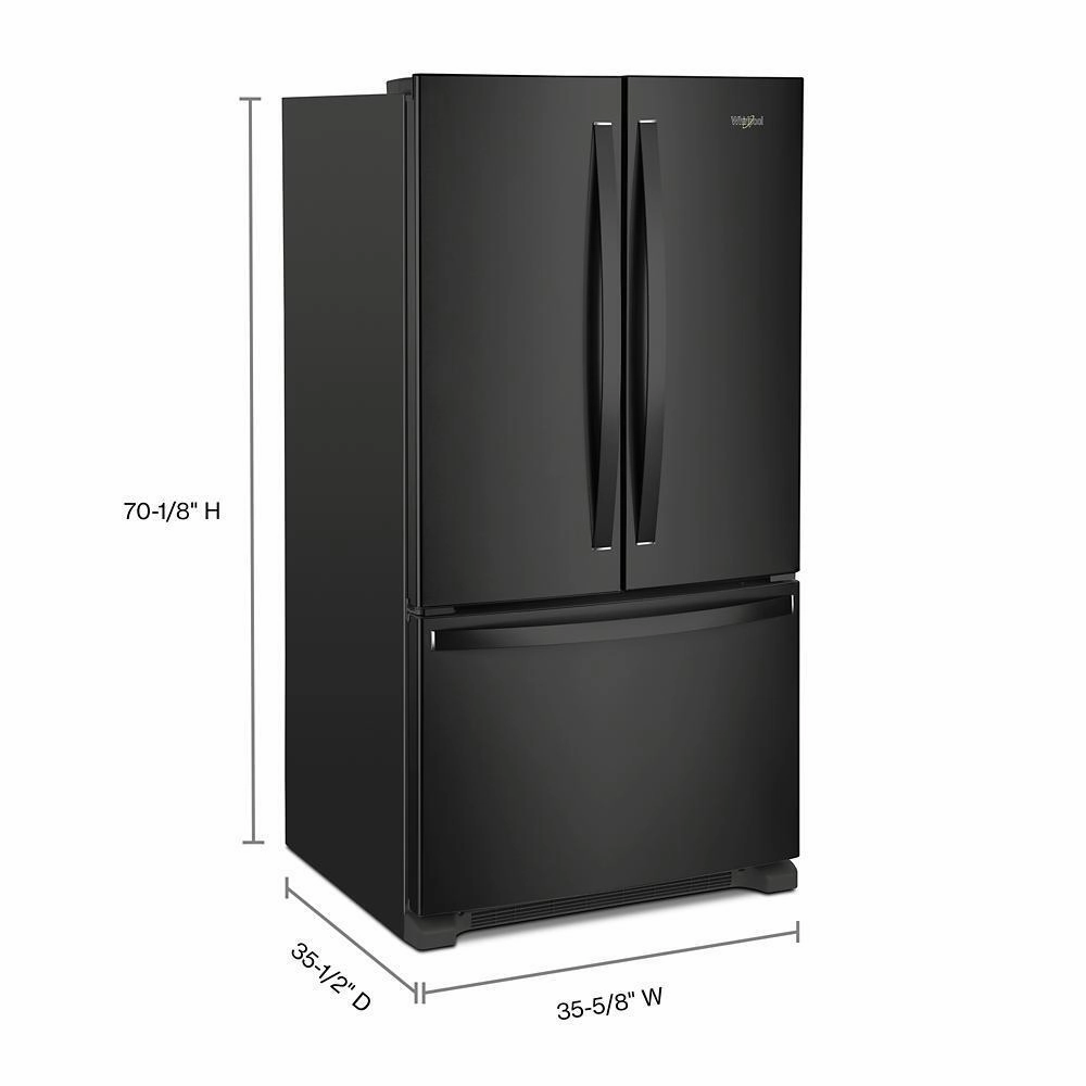 Whirlpool WRFF3036RB Whirlpool? Full-Depth French Door Bottom Mount Refrigerator