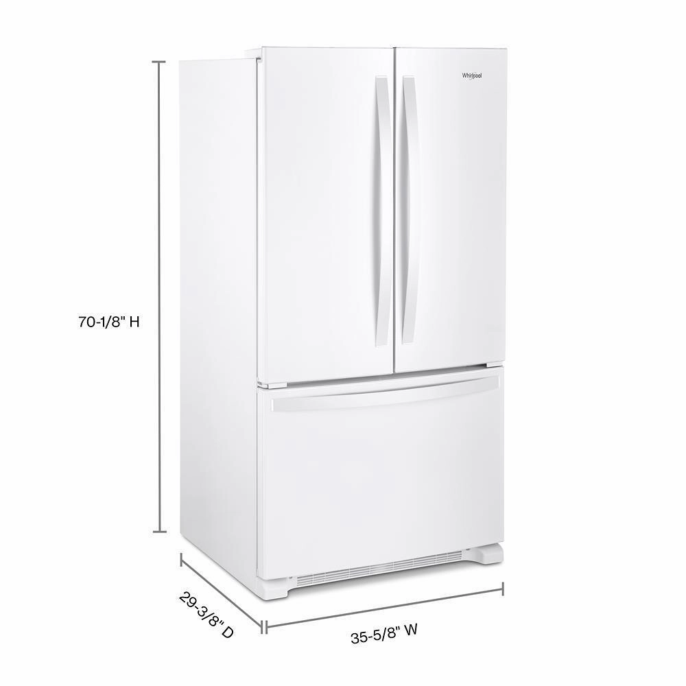 Whirlpool WRFF3036RW Whirlpool? Full-Depth French Door Bottom Mount Refrigerator