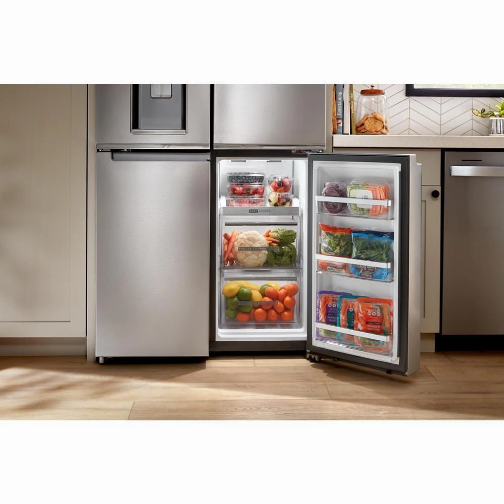 Whirlpool WRQC7836RZ 36-Inch Counter Depth 4 Door Refrigerator With Ice Maker In Door