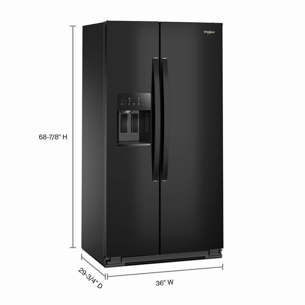 Whirlpool WRSC5536RB 36-Inch Wide Side-By-Side Refrigerator - 21 Cu. Ft.