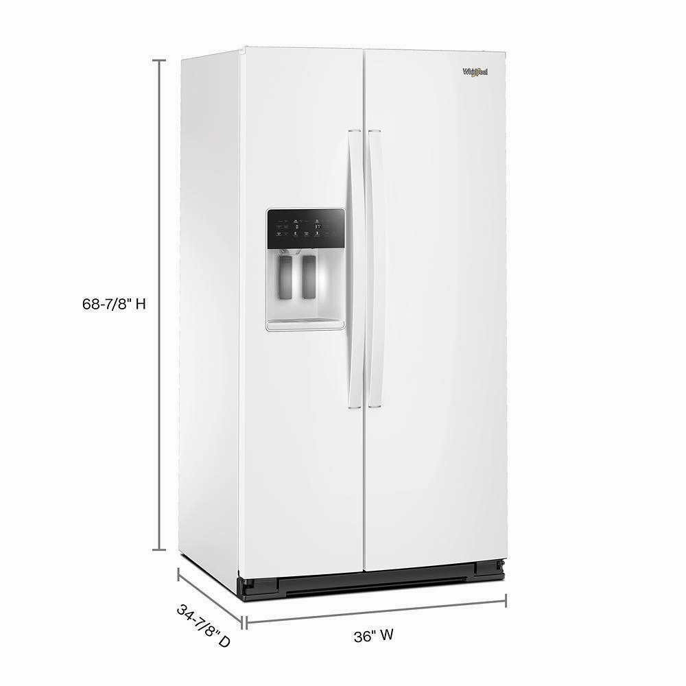 Whirlpool WRSF5536RW 36-Inch Wide Side-By-Side Refrigerator - 28 Cu. Ft.