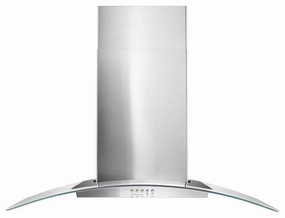 Whirlpool WVW51UC6FS 36" Concave Glass Wall Mount Range Hood Ventilation Range Hoods high suction kitchen exhaust hood