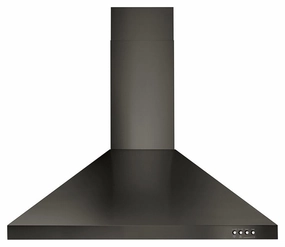 Whirlpool WVW53UC0HV 30" Contemporary Black Stainless Wall Mount Range Hood Ventilation Range Hoods high suction kitchen exhaust hood