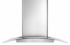 Whirlpool WVW75UC0DS 30" Modern Glass Wall Mount Range Hood Ventilation Range Hoods high suction kitchen exhaust hood