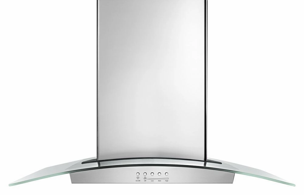 Whirlpool WVW75UC0DS 30" Modern Glass Wall Mount Range Hood Ventilation Range Hoods high suction kitchen exhaust hood
