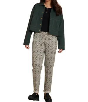 Willa Cropped Jacket In Deep Forest
