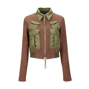 Wmns Molly Multi-Pocket MA-1 Cardigan 'Brown'