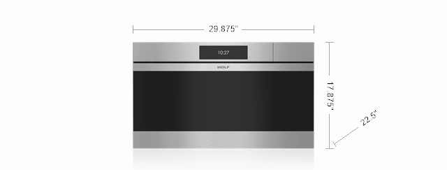 Wolf CSO3050CMS 30" M Series Contemporary Stainless Steel Handleless Convection Steam Oven