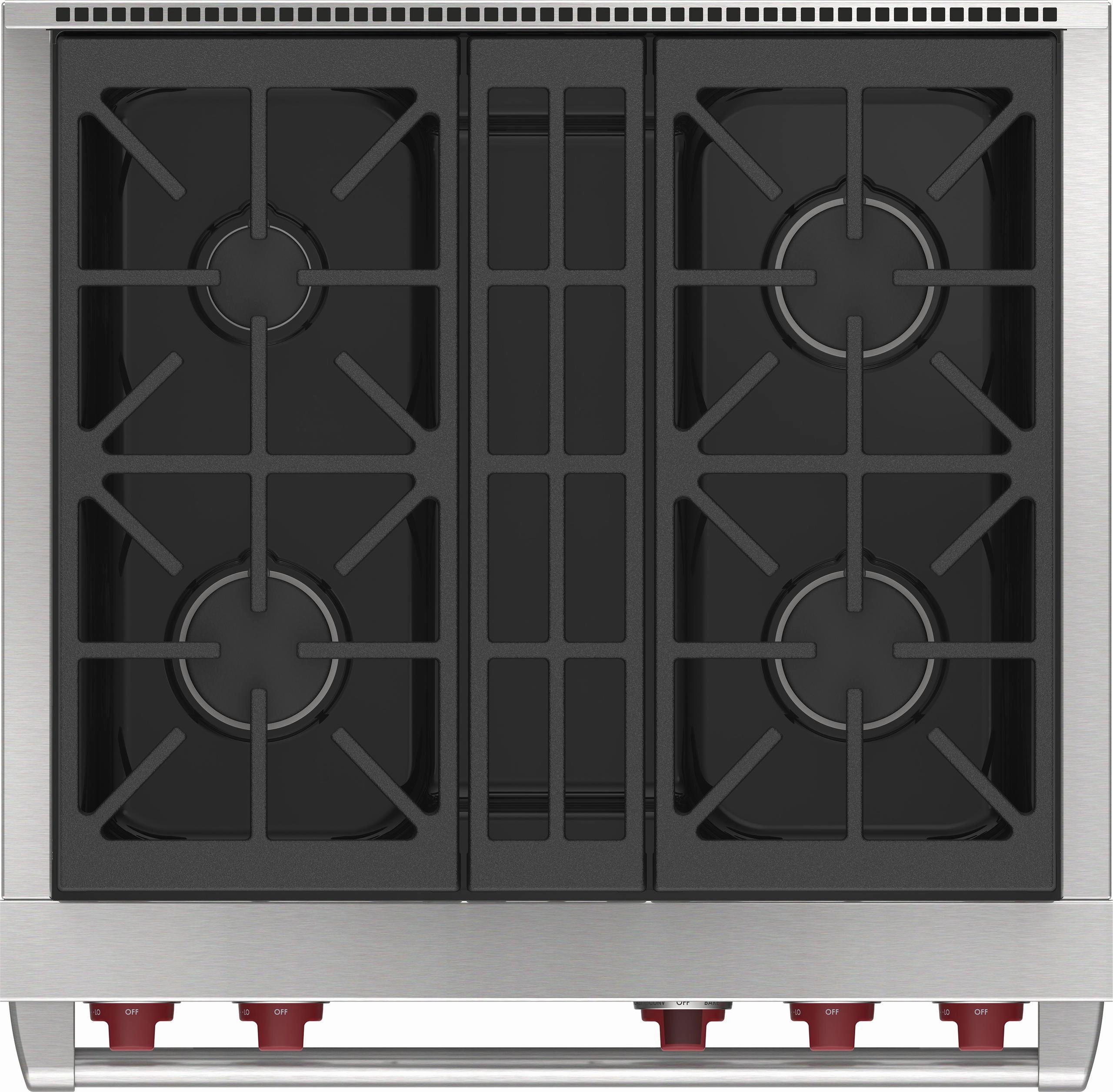Wolf DF30450BKP 30" Dual Fuel Range - 4 Burners