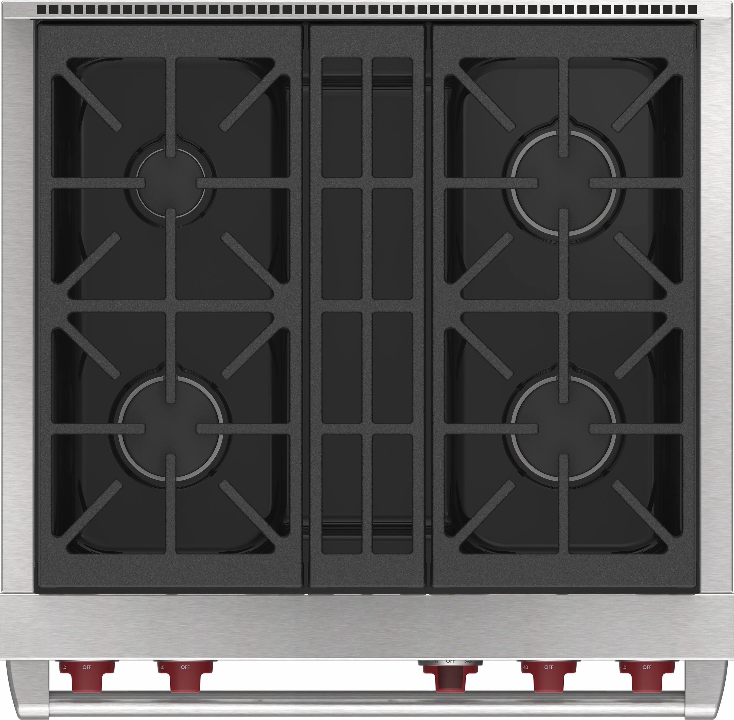 Wolf DF30450BKPLP 30" Dual Fuel Range - 4 Burners
