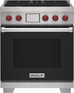 Wolf DF30450BKPLP 30" Dual Fuel Range - 4 Burners Freestanding Ranges freestanding dual fuel range 30 inch