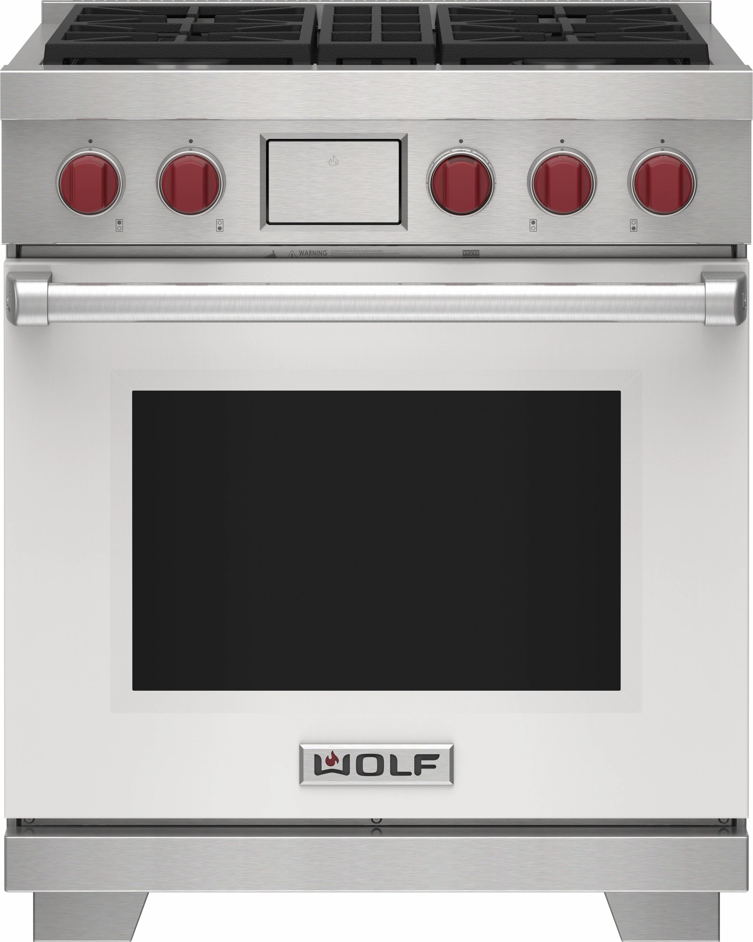 Wolf DF30450WHP 30" Dual Fuel Range - 4 Burners Freestanding Ranges freestanding dual fuel range 30 inch