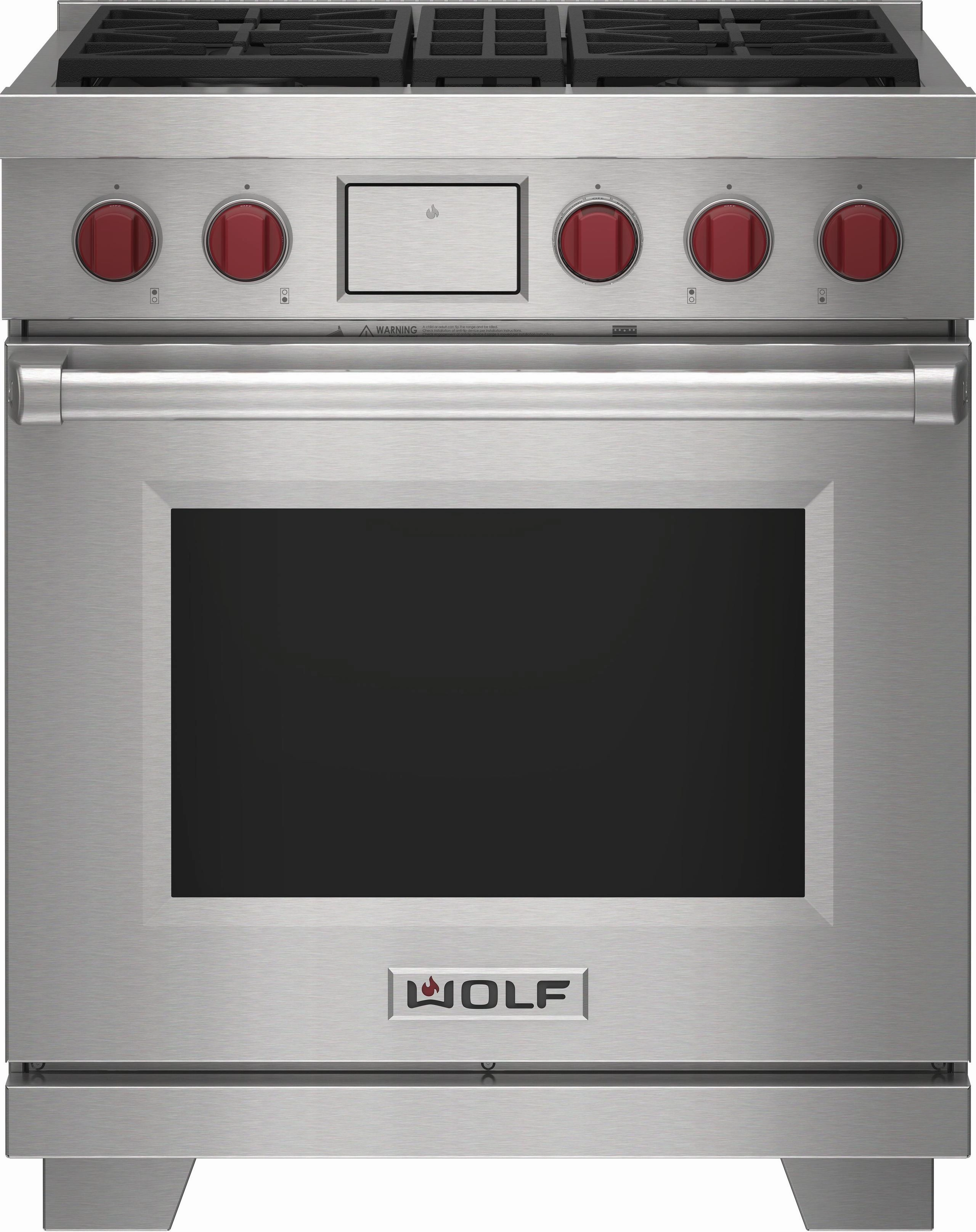 Wolf DF30450WHP 30" Dual Fuel Range - 4 Burners