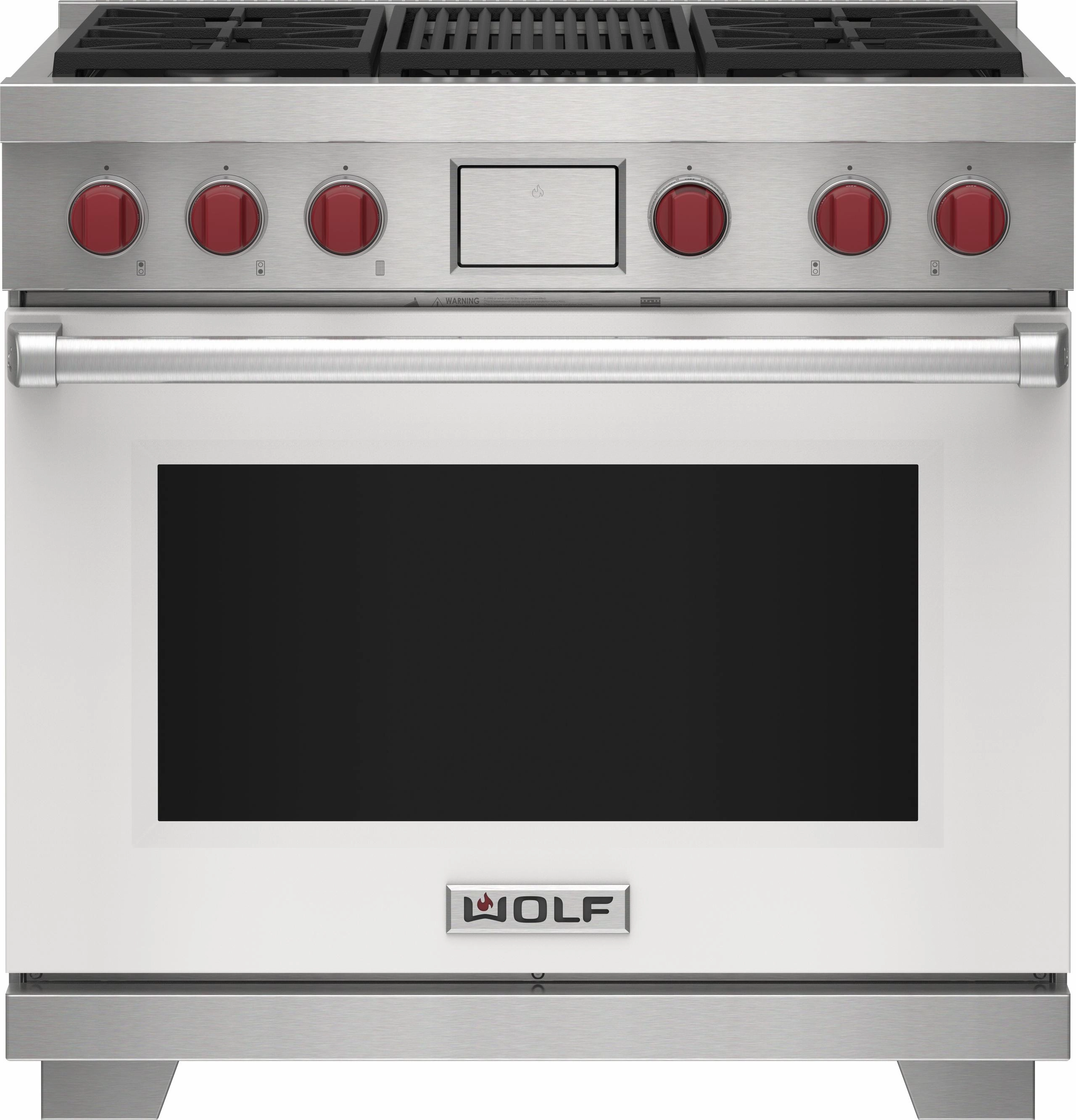 Wolf DF36450CWHP 36" Dual Fuel Range - 4 Burners And Infrared Charbroiler Freestanding Ranges freestanding dual fuel range 30 inch