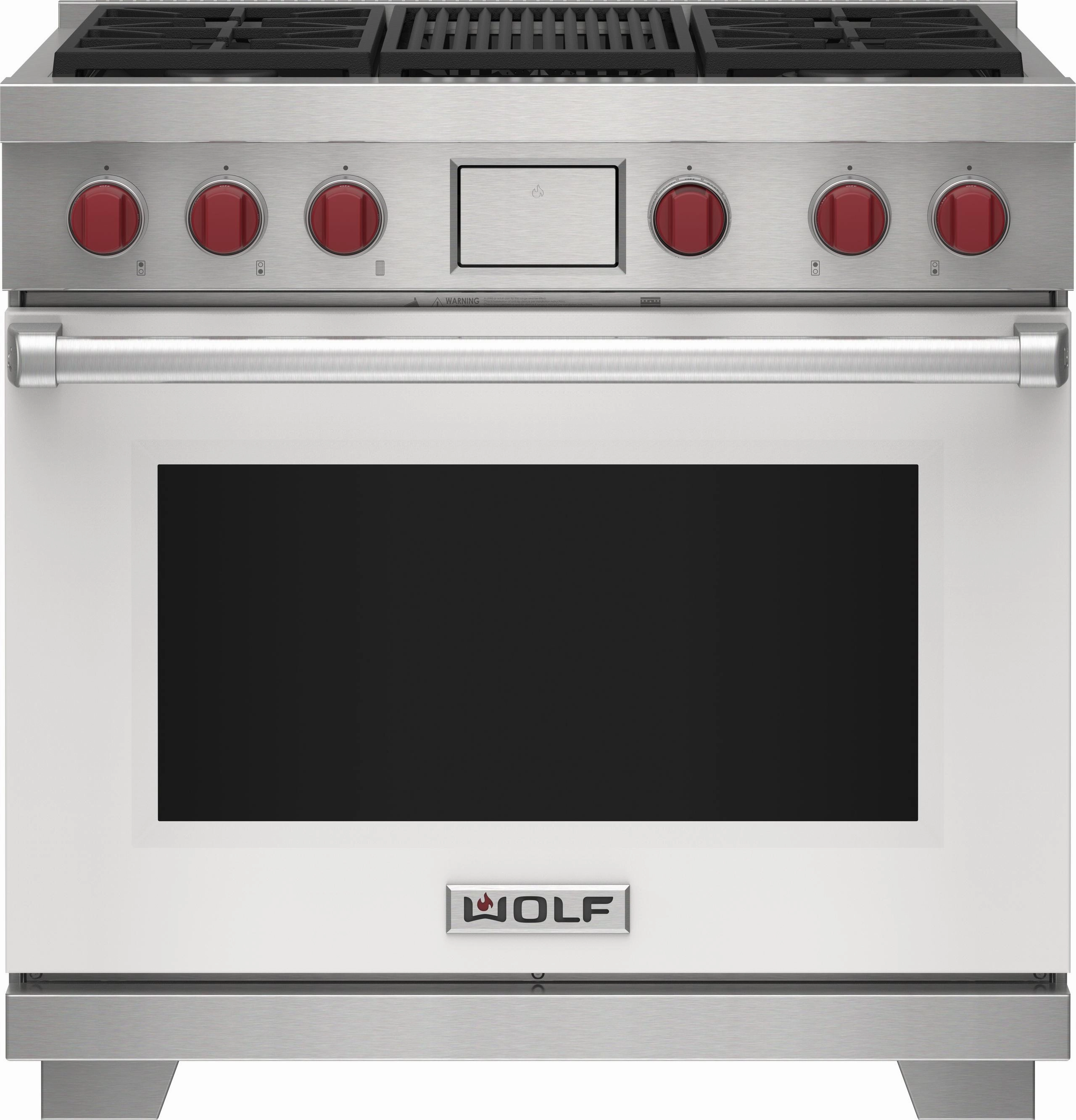 Wolf DF36450CWHPLP 36" Dual Fuel Range - 4 Burners And Infrared Charbroiler Freestanding Ranges freestanding dual fuel range 30 inch