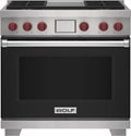 Wolf DF36450GBKP 36" Dual Fuel Range - 4 Burners And Infrared Griddle Freestanding Ranges freestanding dual fuel range 30 inch