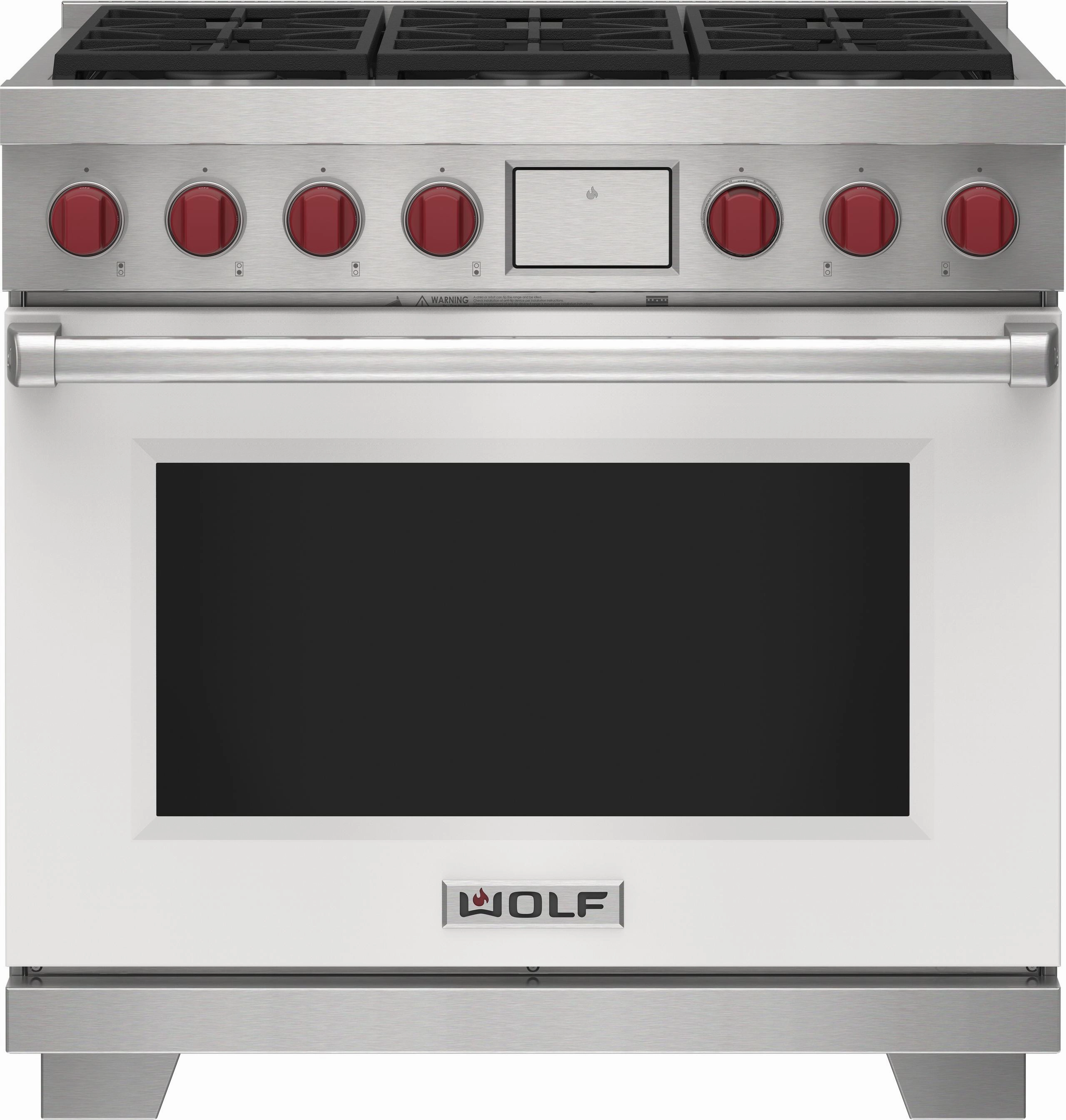 Wolf DF36650BKP 36" Dual Fuel Range - 6 Burners