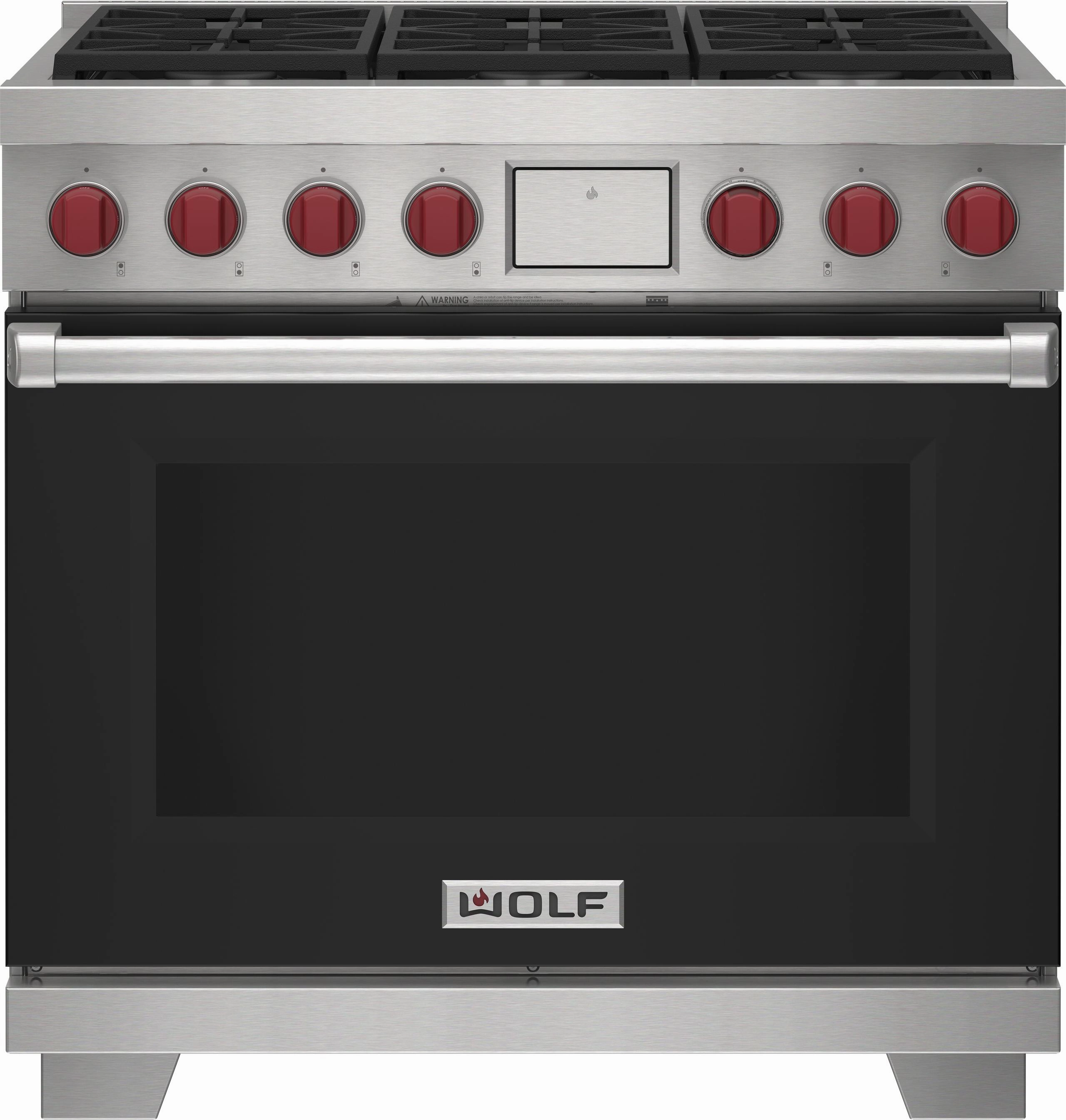 Wolf DF36650BKP 36" Dual Fuel Range - 6 Burners Freestanding Ranges freestanding dual fuel range 30 inch