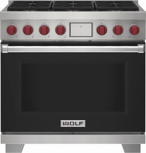 Wolf DF36650BKPLP 36" Dual Fuel Range - 6 Burners Freestanding Ranges freestanding dual fuel range 30 inch