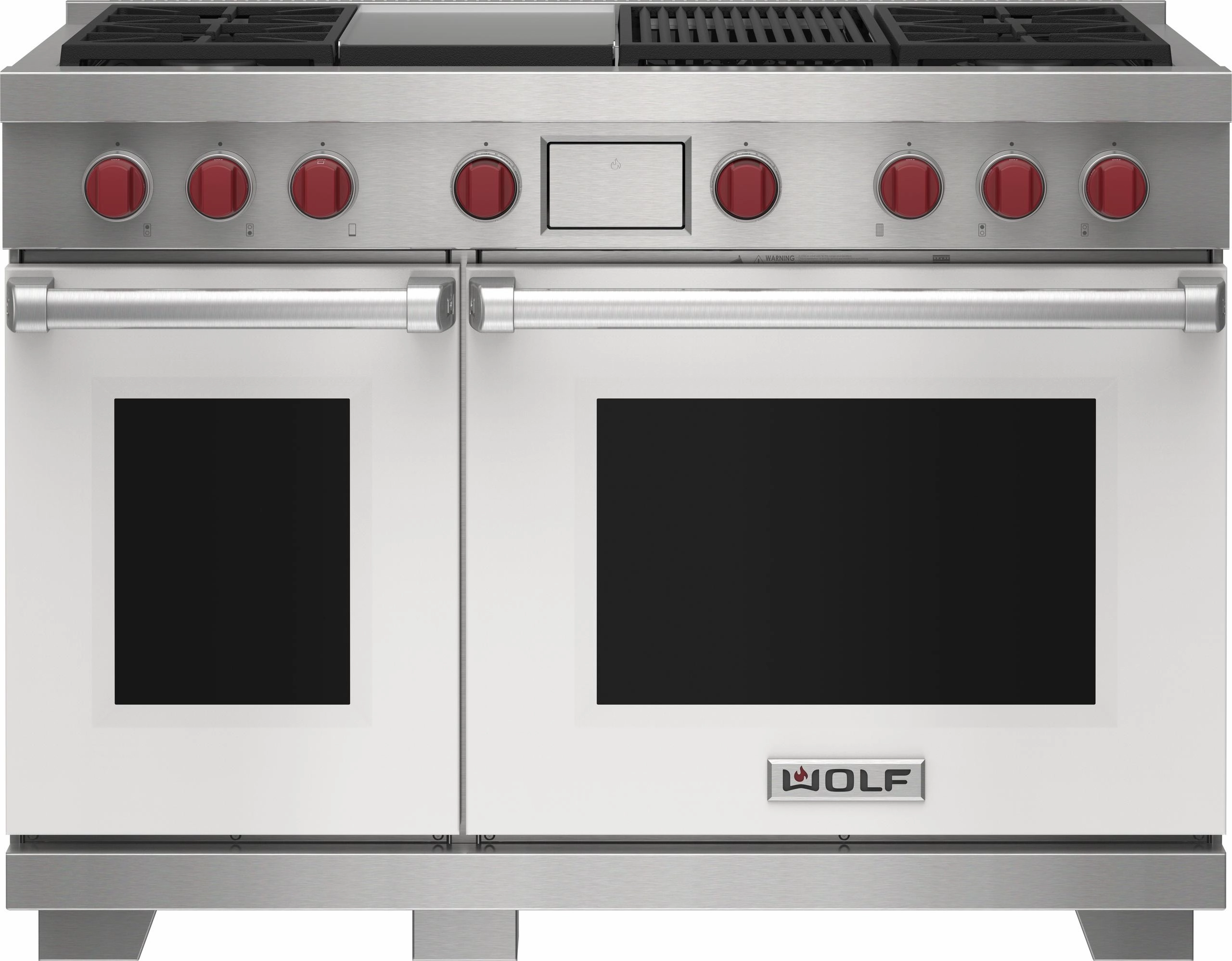 Wolf DF48450CGWHP 48" Dual Fuel Range - 4 Burners, Infrared Charbroiler And Infrared Griddle Freestanding Ranges freestanding dual fuel range 30 inch