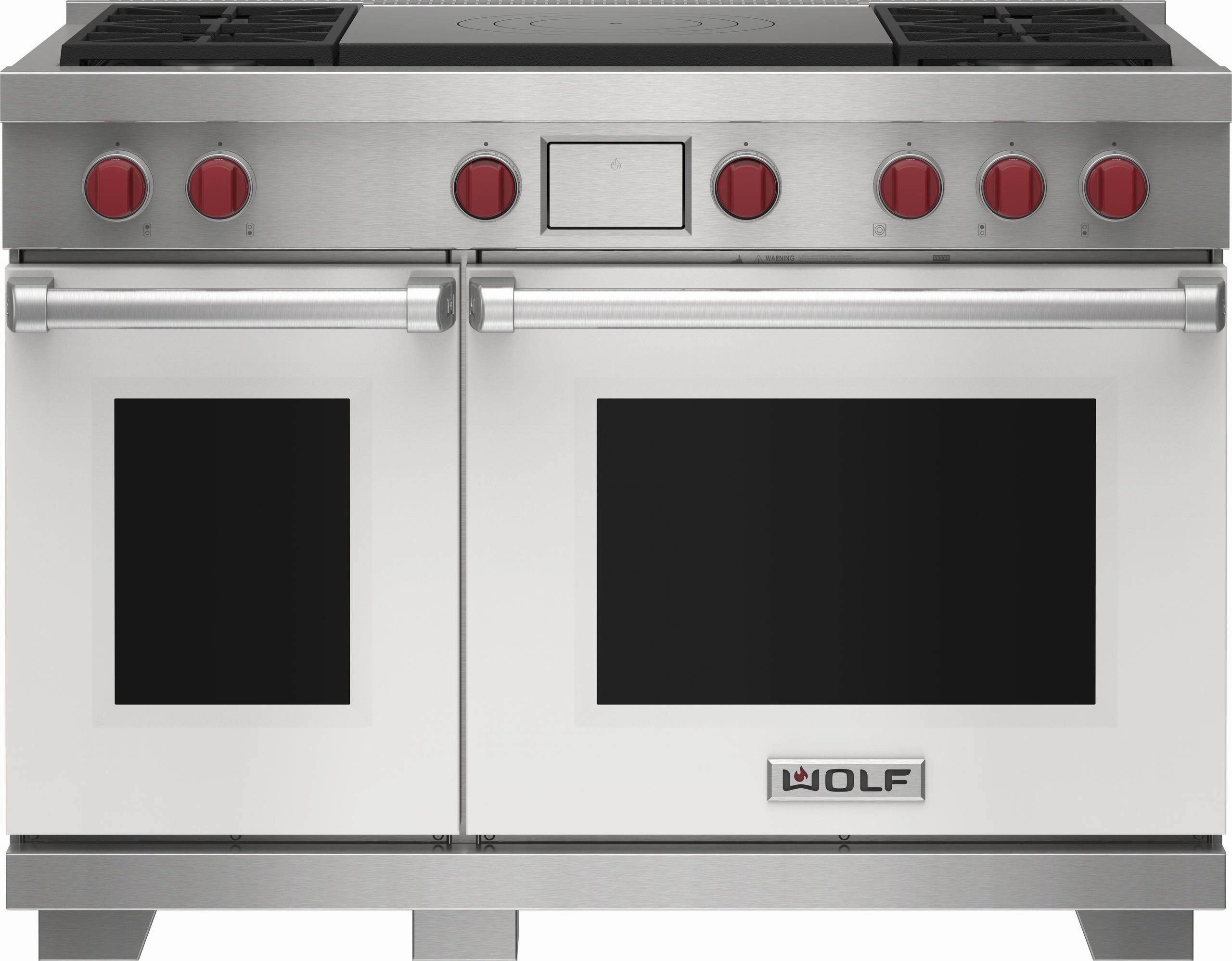 Wolf DF48450FBKPLP 48" Dual Fuel Range - 4 Burners And French Top
