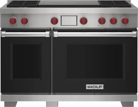 Wolf DF48450FBKPLP 48" Dual Fuel Range - 4 Burners And French Top Freestanding Ranges freestanding dual fuel range 30 inch