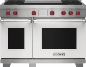 Wolf DF48450FWHPLP 48" Dual Fuel Range - 4 Burners And French Top Freestanding Ranges freestanding dual fuel range 30 inch