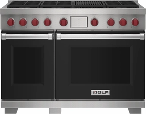 Wolf DF48650CBKP 48" Dual Fuel Range - 6 Burners And Infrared Charbroiler Freestanding Ranges freestanding dual fuel range 30 inch