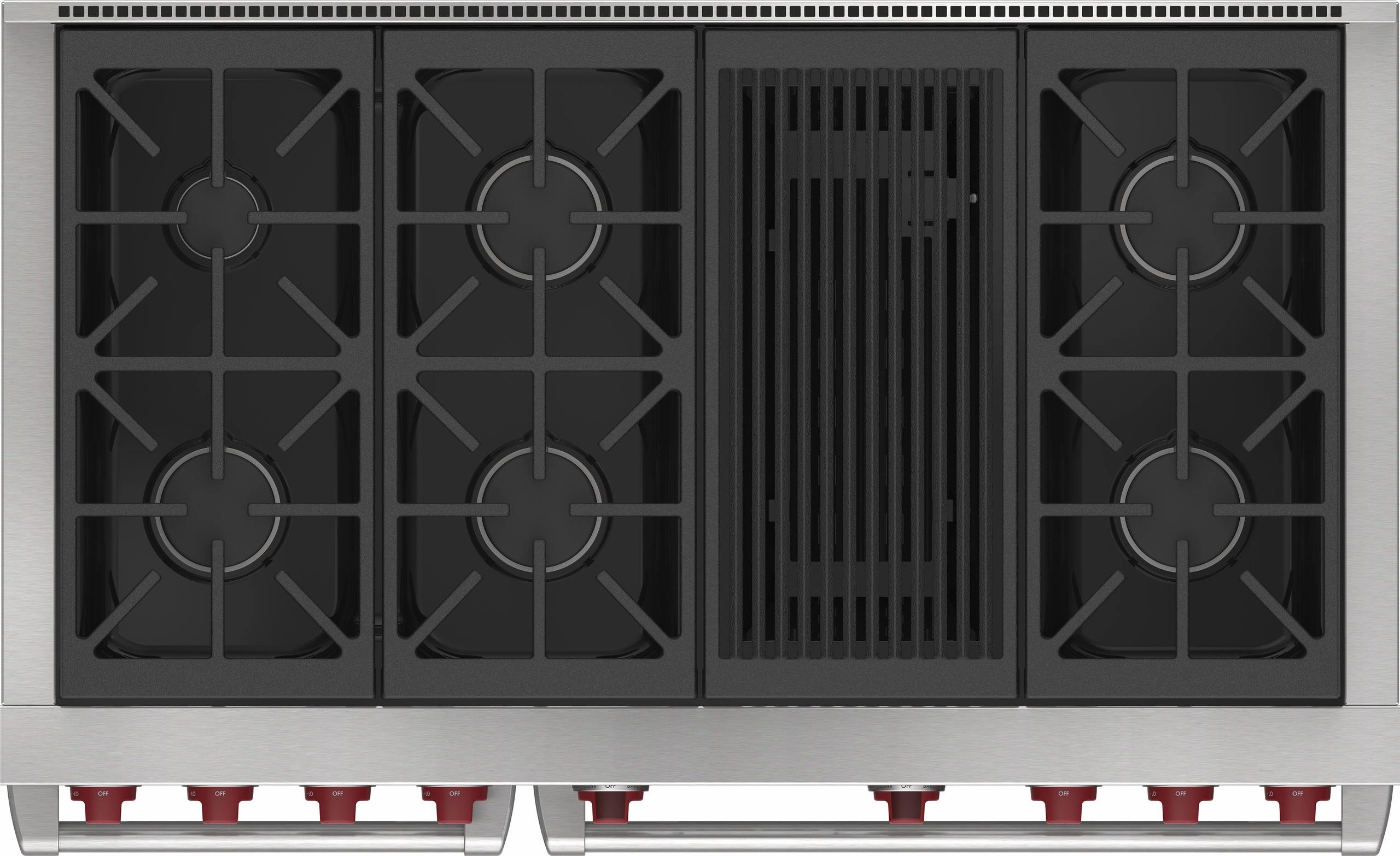 Wolf DF48650CBKPLP 48" Dual Fuel Range - 6 Burners And Infrared Charbroiler