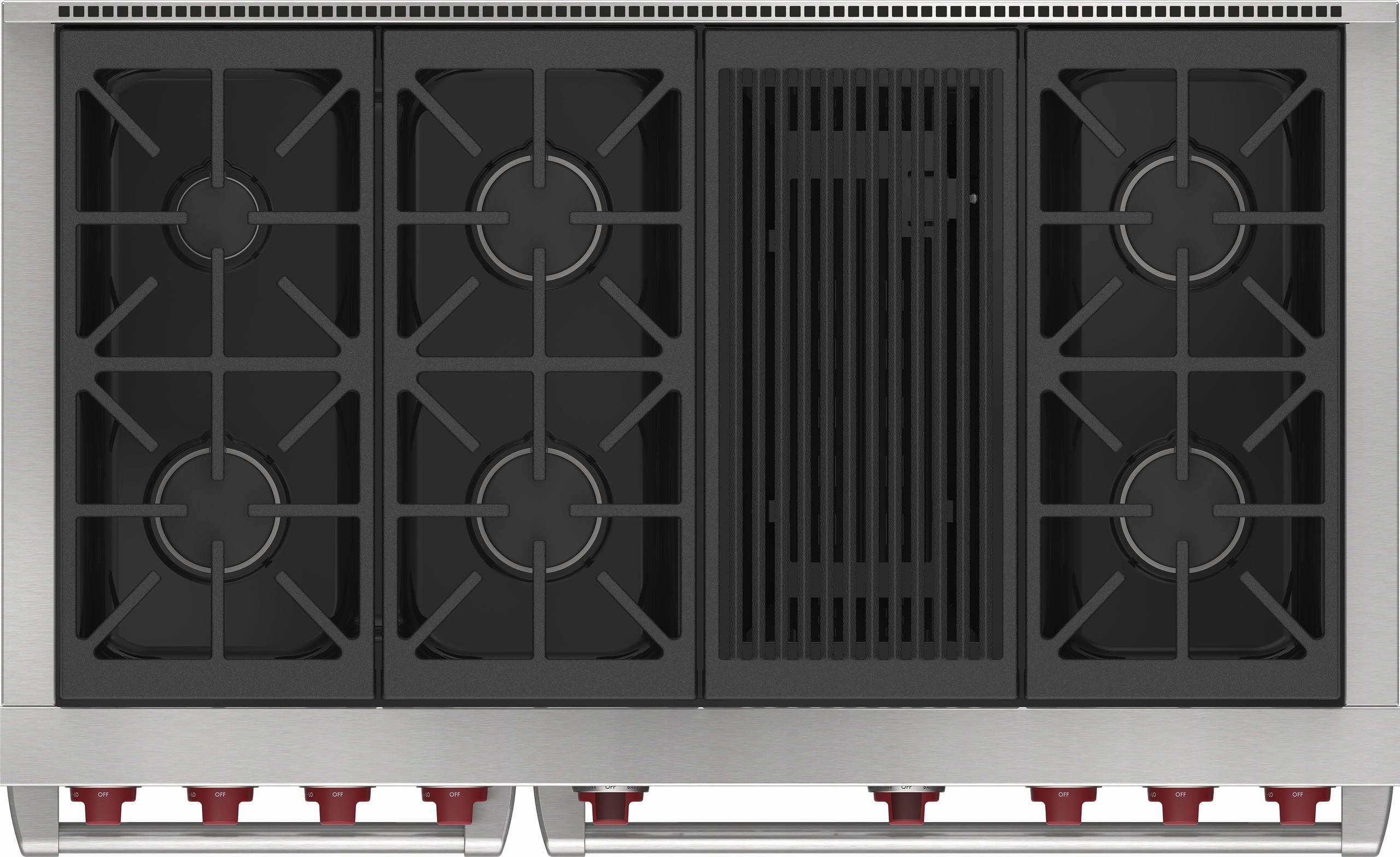Wolf DF48650CWHPLP 48" Dual Fuel Range - 6 Burners And Infrared Charbroiler