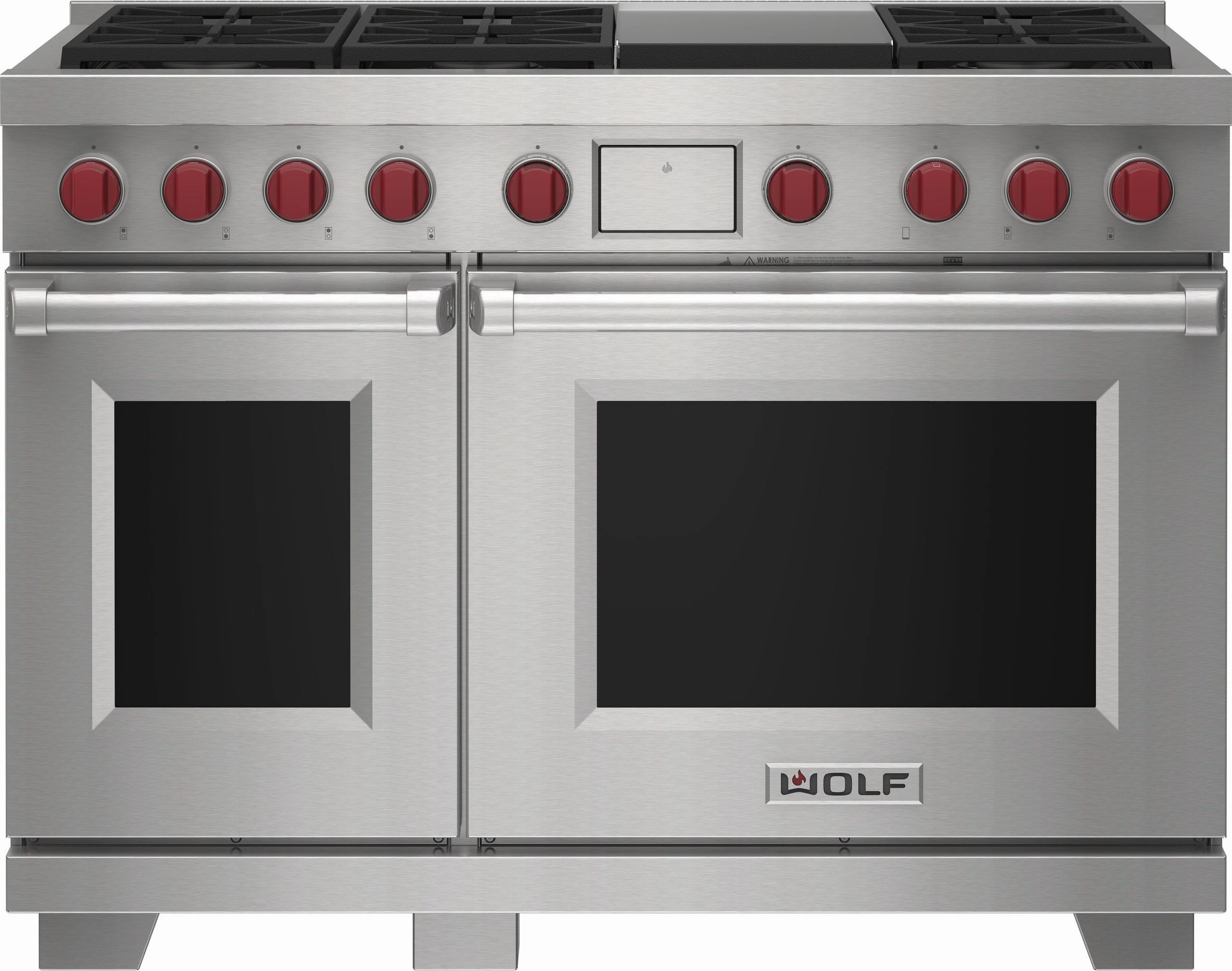 Wolf DF48650GBKP 48" Dual Fuel Range - 6 Burners And Infrared Griddle