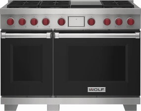 Wolf DF48650GBKP 48" Dual Fuel Range - 6 Burners And Infrared Griddle Freestanding Ranges freestanding dual fuel range 30 inch