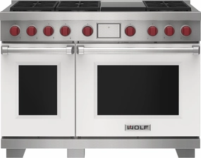 Wolf DF48650GWHPLP 48" Dual Fuel Range - 6 Burners And Infrared Griddle Freestanding Ranges freestanding dual fuel range 30 inch
