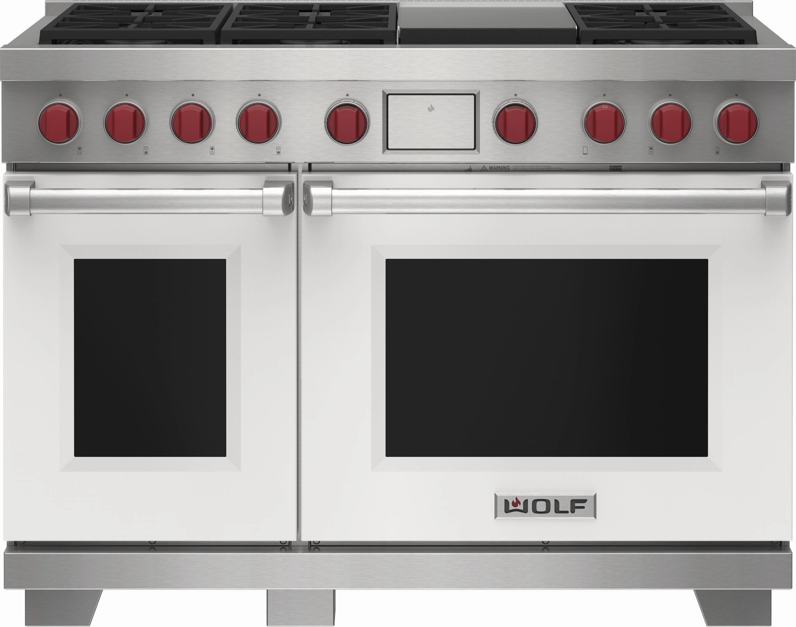 Wolf DF48650GWHPLP 48" Dual Fuel Range - 6 Burners And Infrared Griddle Freestanding Ranges freestanding dual fuel range 30 inch