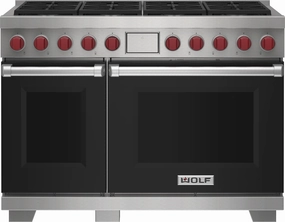 Wolf DF48850BKP 48" Dual Fuel Range - 8 Burners Freestanding Ranges freestanding dual fuel range 30 inch