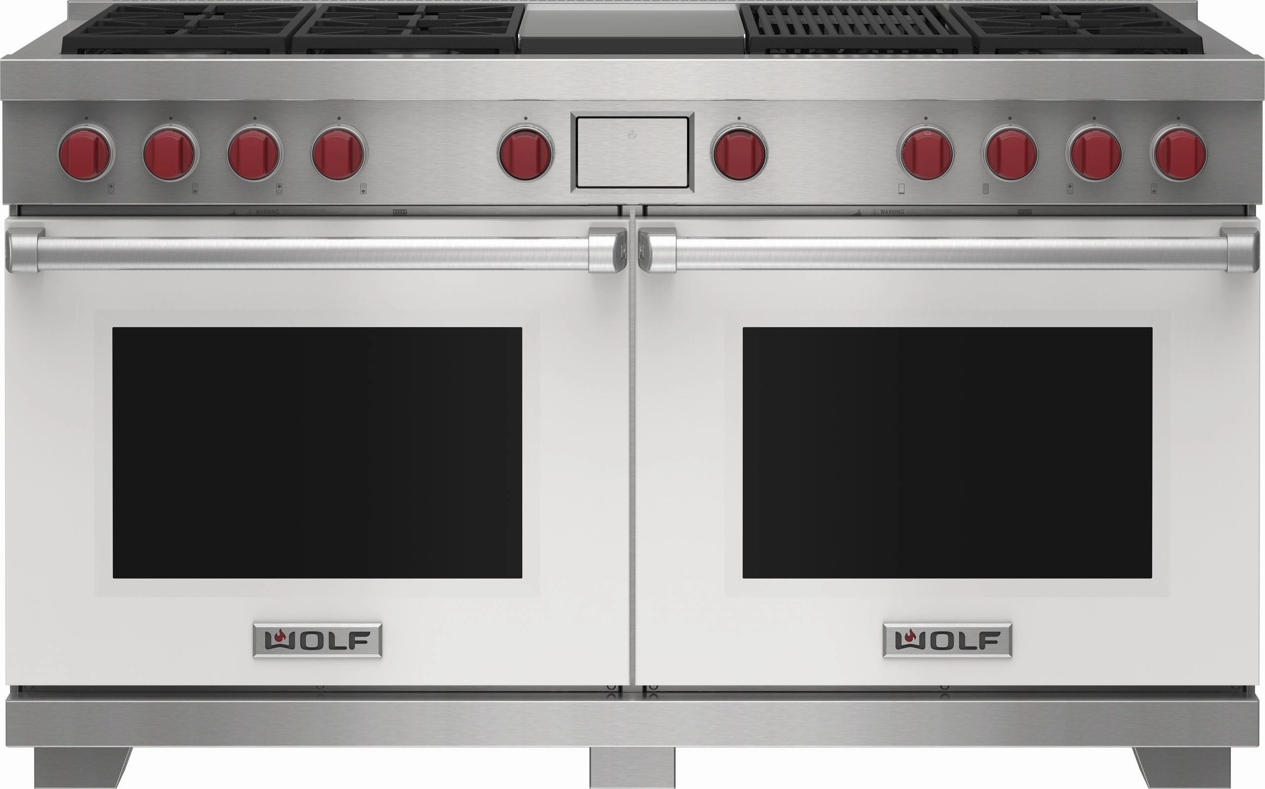 Wolf DF60650CGBKP 60" Dual Fuel Range - 6 Burners, Infrared Charbroiler And Infrared Griddle
