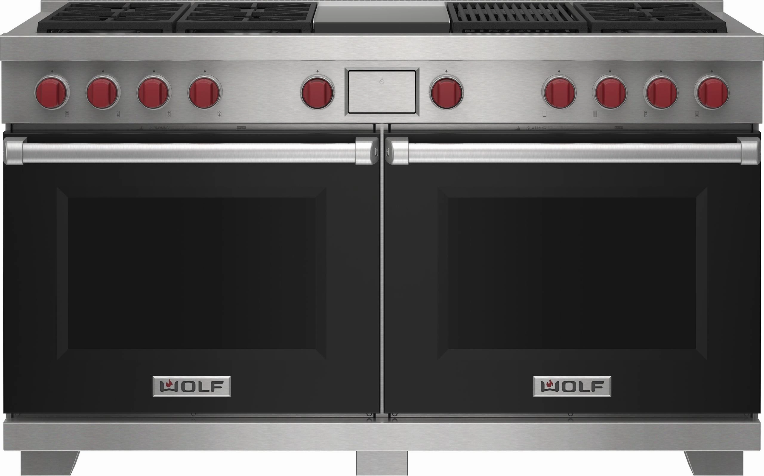 Wolf DF60650CGBKP 60" Dual Fuel Range - 6 Burners, Infrared Charbroiler And Infrared Griddle Freestanding Ranges freestanding dual fuel range 30 inch