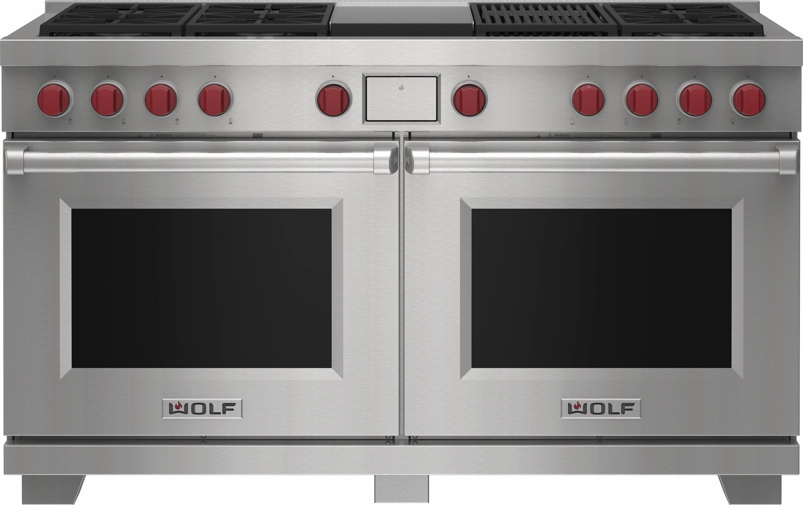 Wolf DF60650CGBKPLP 60" Dual Fuel Range - 6 Burners, Infrared Charbroiler And Infrared Griddle