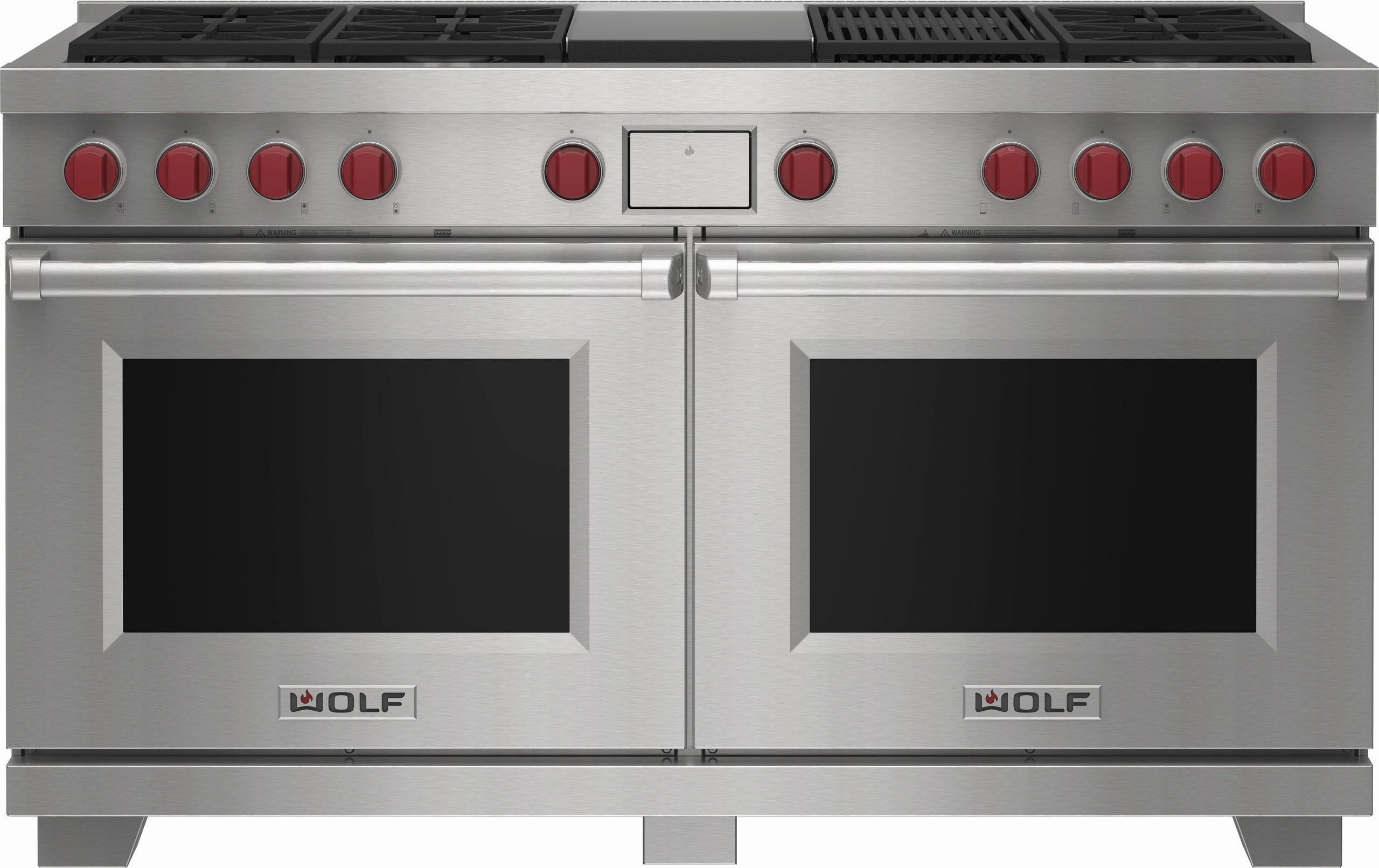 Wolf DF60650CGWHP 60" Dual Fuel Range - 6 Burners, Infrared Charbroiler And Infrared Griddle