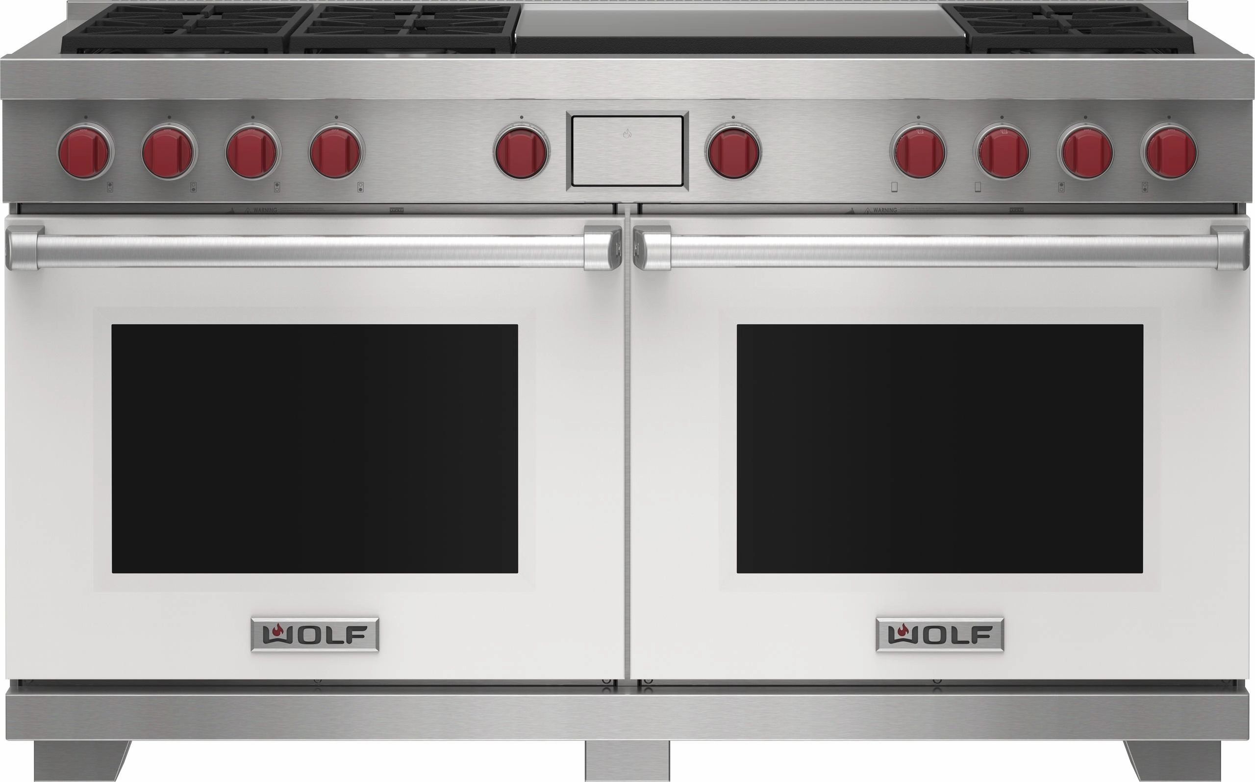 Wolf DF60650DGBKPLP 60" Dual Fuel Range - 6 Burners And Infrared Dual Griddle