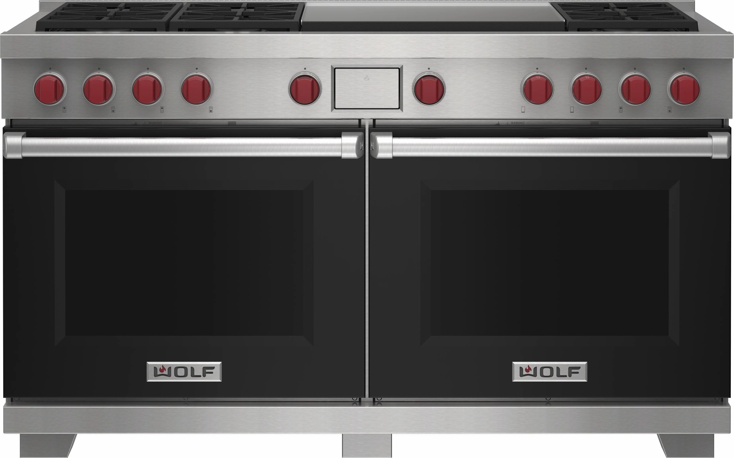Wolf DF60650DGBKPLP 60" Dual Fuel Range - 6 Burners And Infrared Dual Griddle Freestanding Ranges freestanding dual fuel range 30 inch