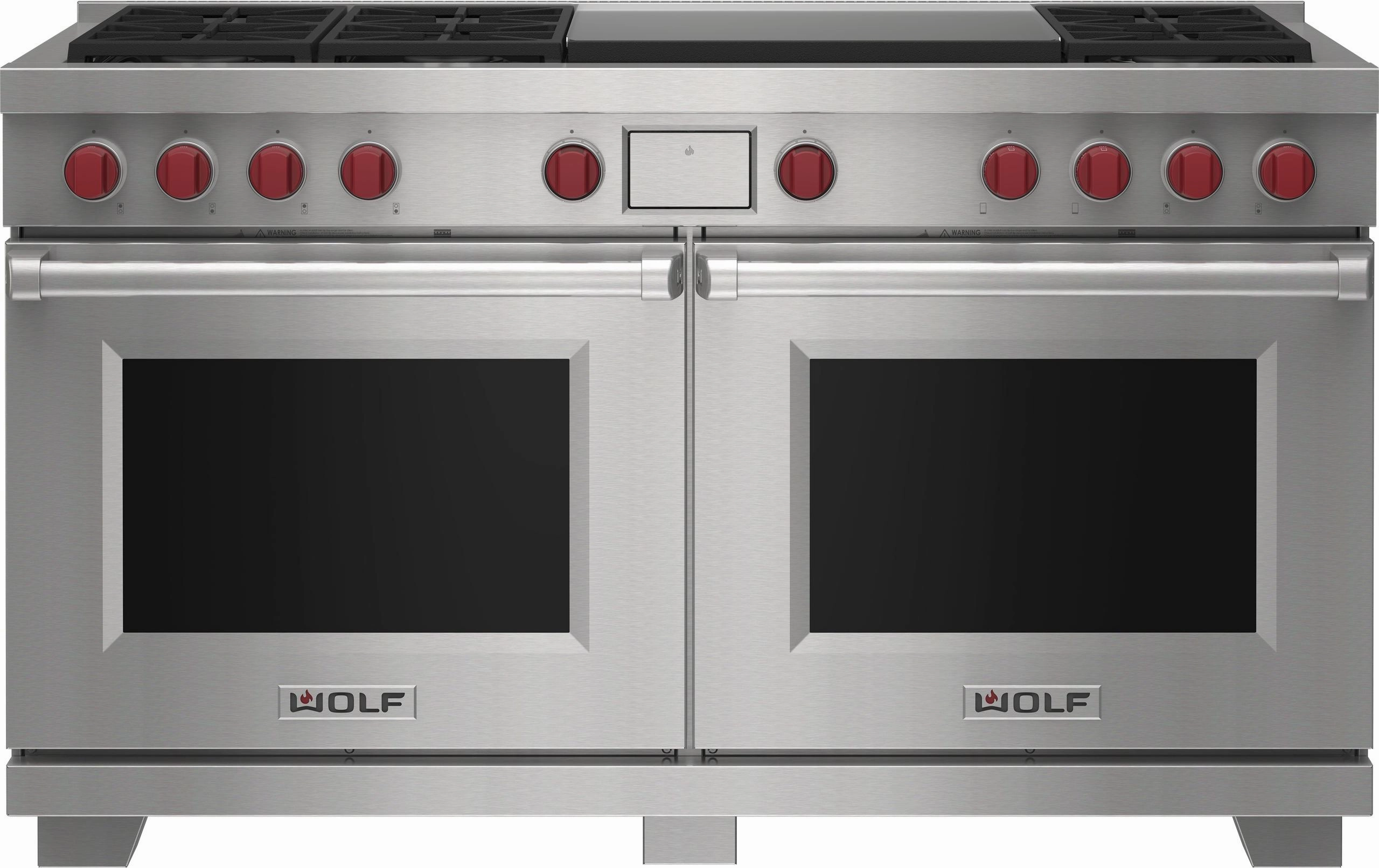 Wolf DF60650DGBKPLP 60" Dual Fuel Range - 6 Burners And Infrared Dual Griddle