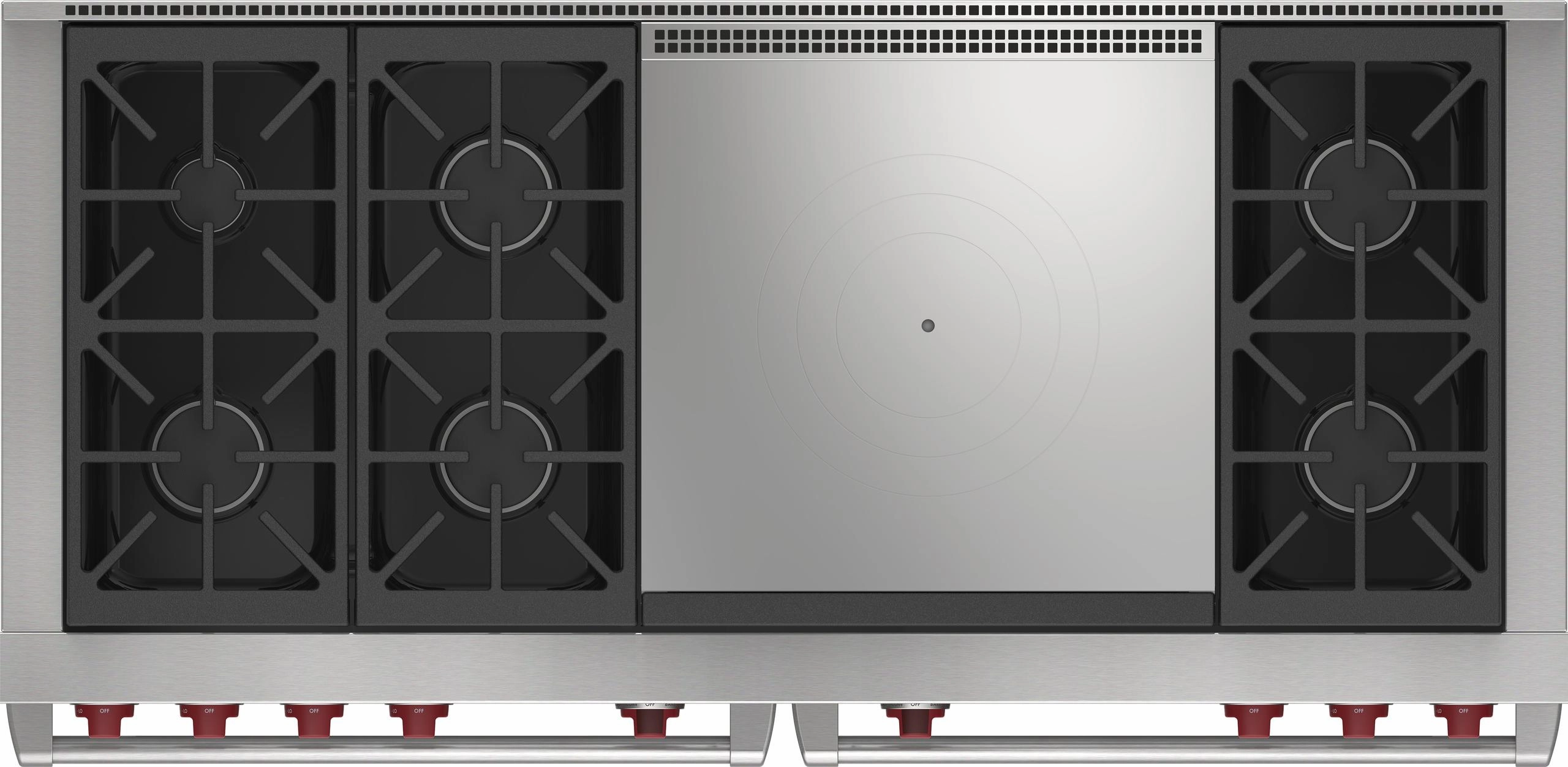 Wolf DF60650FBKPLP 60" Dual Fuel Range - 6 Burners And French Top