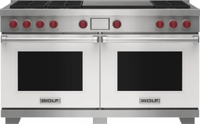 Wolf DF60650FWHP 60" Dual Fuel Range - 6 Burners And French Top Freestanding Ranges freestanding dual fuel range 30 inch