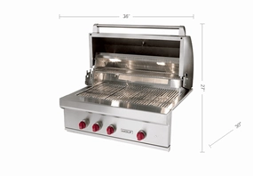 Wolf OG36LP 36" Outdoor Gas Grill Liquid Propane Barbeque Grills,propane gas grill