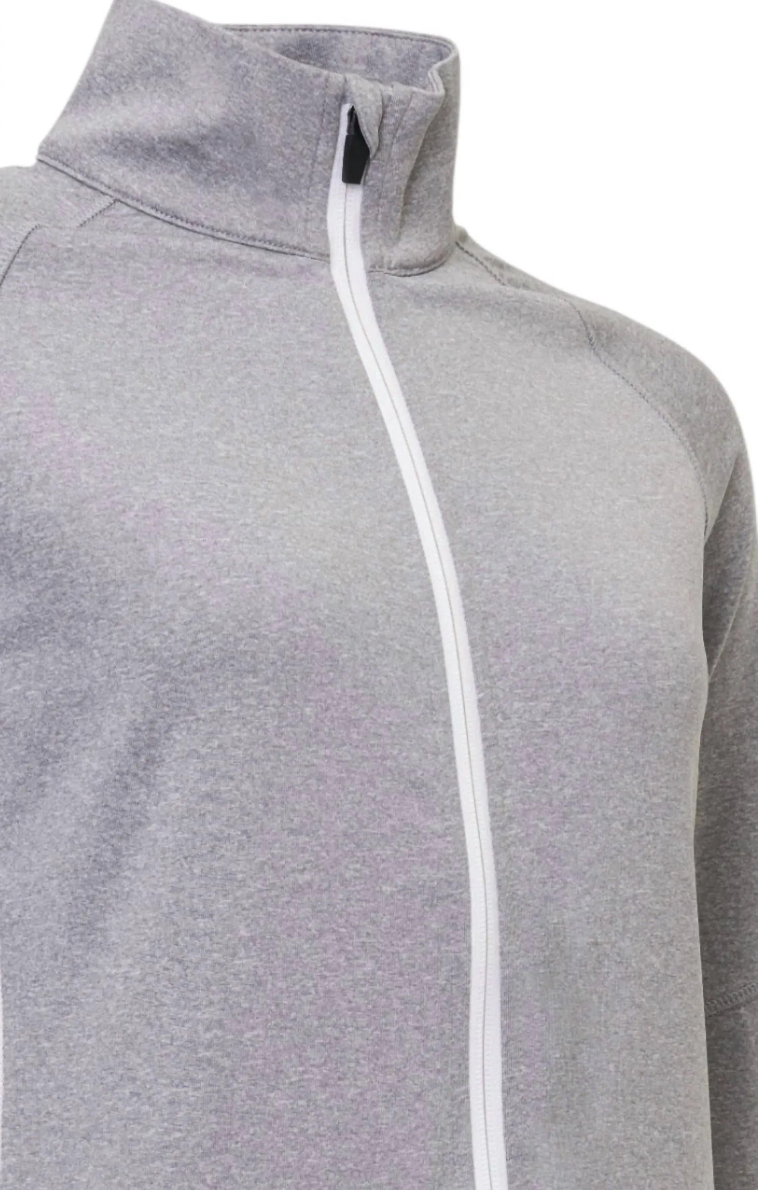 WomenS Ashby Full-Zip Jacket With Pockets In Light Grey