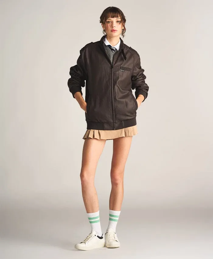 Women's Faux Leather Iconic Racer Oversized Jacket