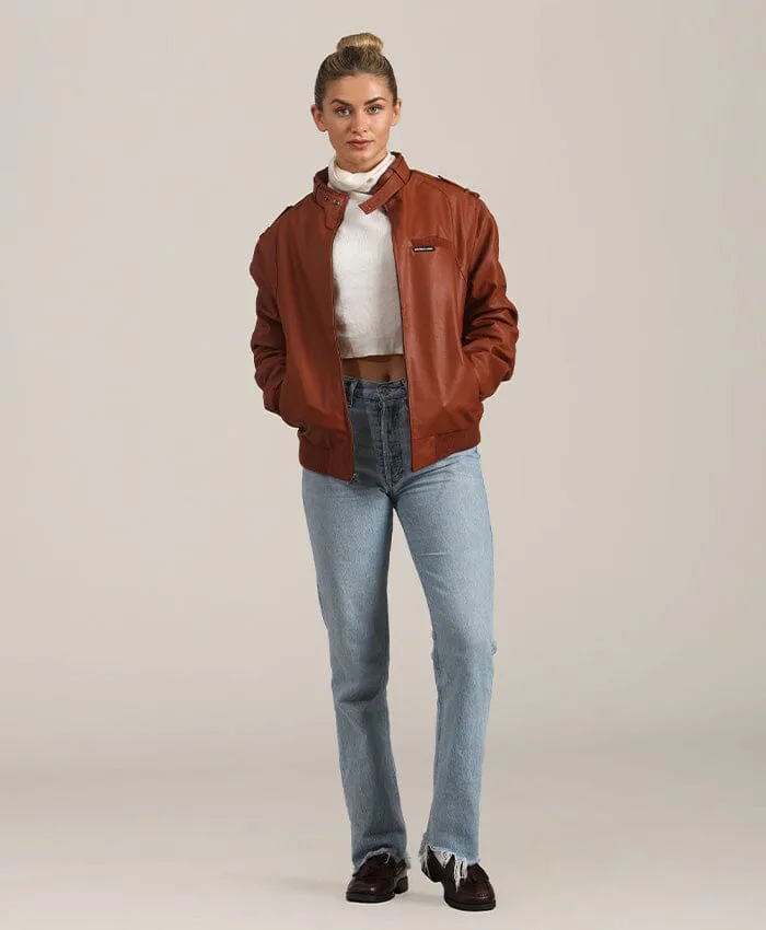 Women's Faux Leather Iconic Racer Oversized Jacket